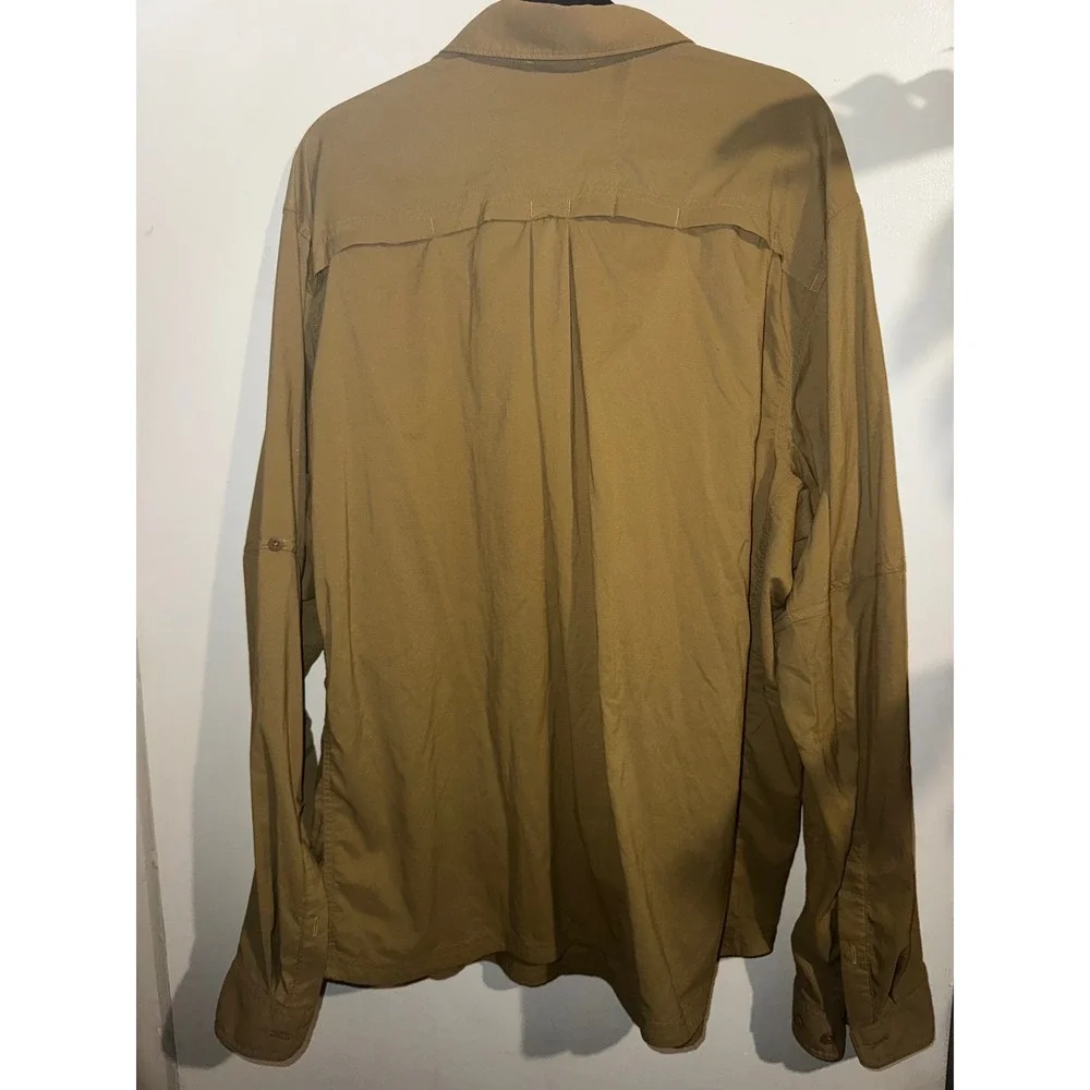 REI Co-op Mens XL Sahara Long Sleeve Hiking Shirt Tan Khaki Ventilated Stretch - Picture 7 of 7